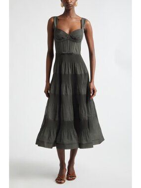 strapless open back dress Swing Out Sister Ladies Sleeveless Drop Waist Pleated Golf Dress in Bl   GolfGarb